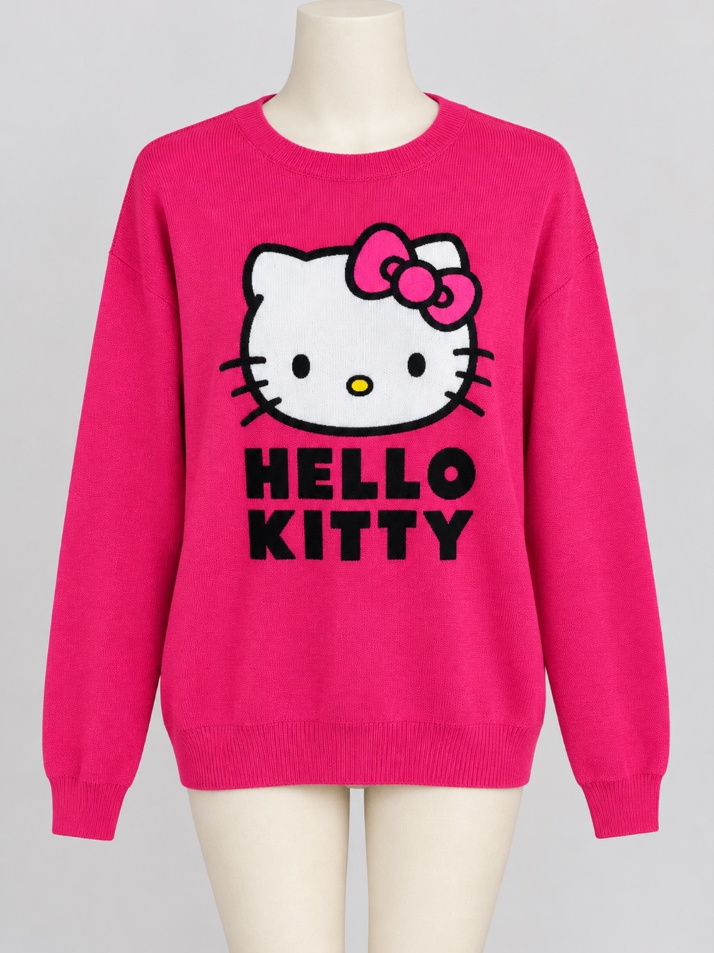 Hello Kitty Hot Pink Graphic Crewneck Sweatshirt